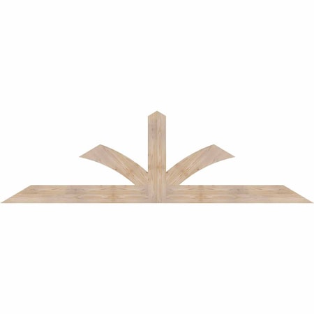 Ekena Millwork Richland Smooth Timber Gable Bracket, Douglas Fir, 96"W x 28"H x 1 1/2"D x 5 1/2"F, 7/12 Pitch GBW096X28X0206RIC00SDF